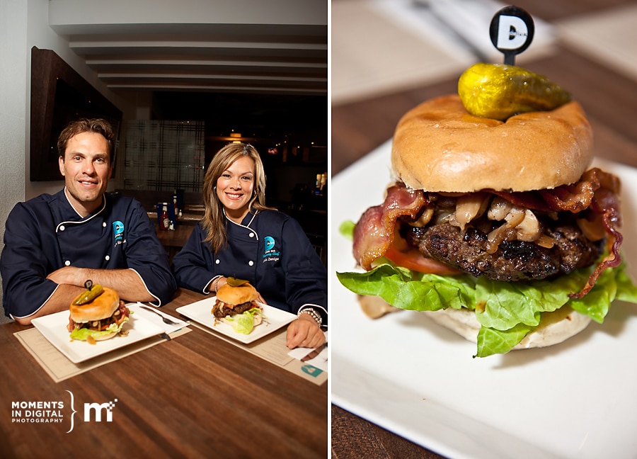 Edmonton-Commercial-Photographers-Jason-Studwick-&-Leila-1 Photographs of Delux Burger Celebrity Chefs Jason Strudwick and Leila Zuniga