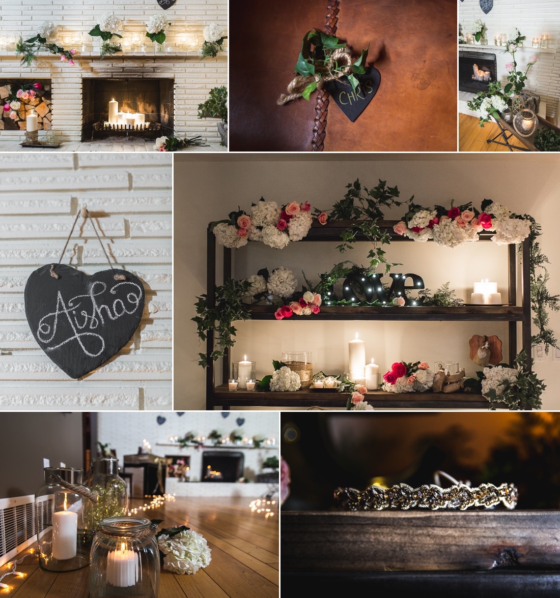 Aisha & Dave - Intimate candlelit wedding at their home in Edmonton 1