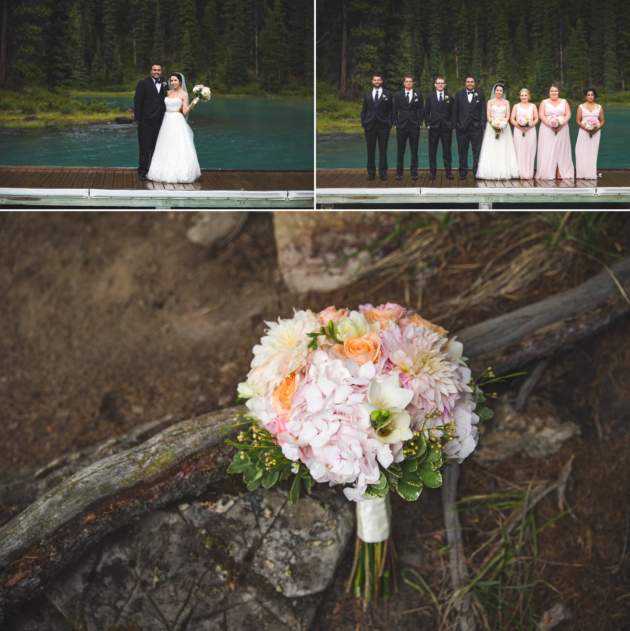Wedding Photos in Maligne Lake Jasper