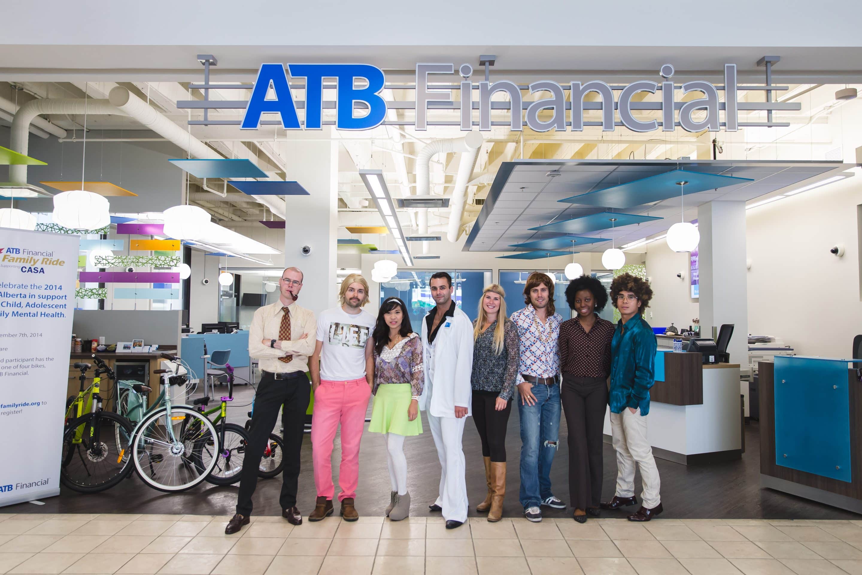 Photography of a team building event for ATB Financial in Edmonton Alberta