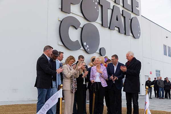 20240502_LPC_GrandOpening_102 Event photography of the ribbon cutting ceremony for the grand opening of the Little Potato Co new facilities in NIsku Alberta