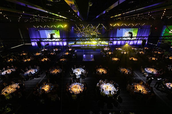 edmonton-event-photographer-casa-gala-overhead-600x400 Corporate gala ballroom setup photographed by Edmonton event photographer