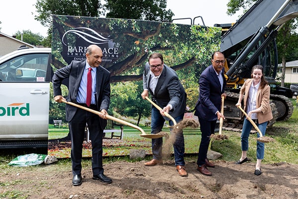 edmonton-event-photographer-ground-breaking-ceremony Edmonton Mayor Sohi at a ground breaking event for a seniors centre in Edmonton.