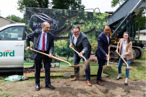Edmonton Mayor Sohi at a ground breaking event for a seniors centre in Edmonton.