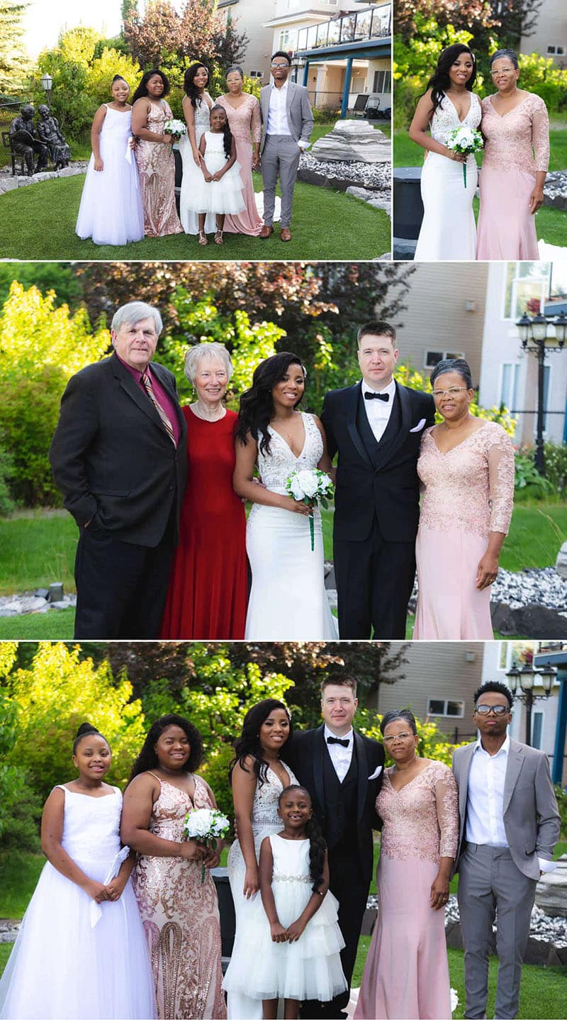 Edmonton Portrait Photographer - family photos in the backyard